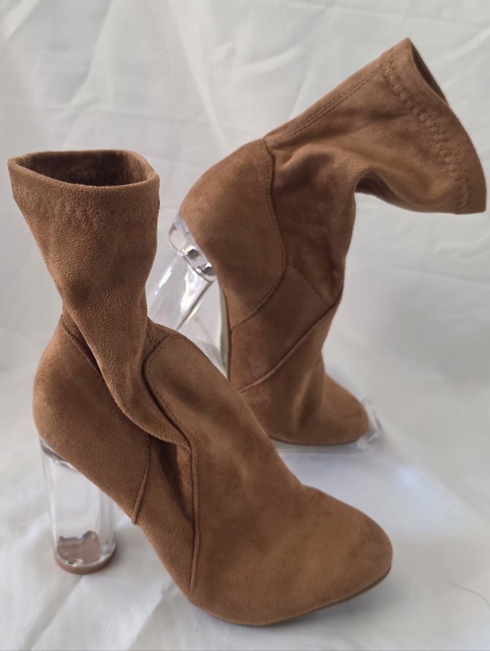 BOOTS With Clear Heel